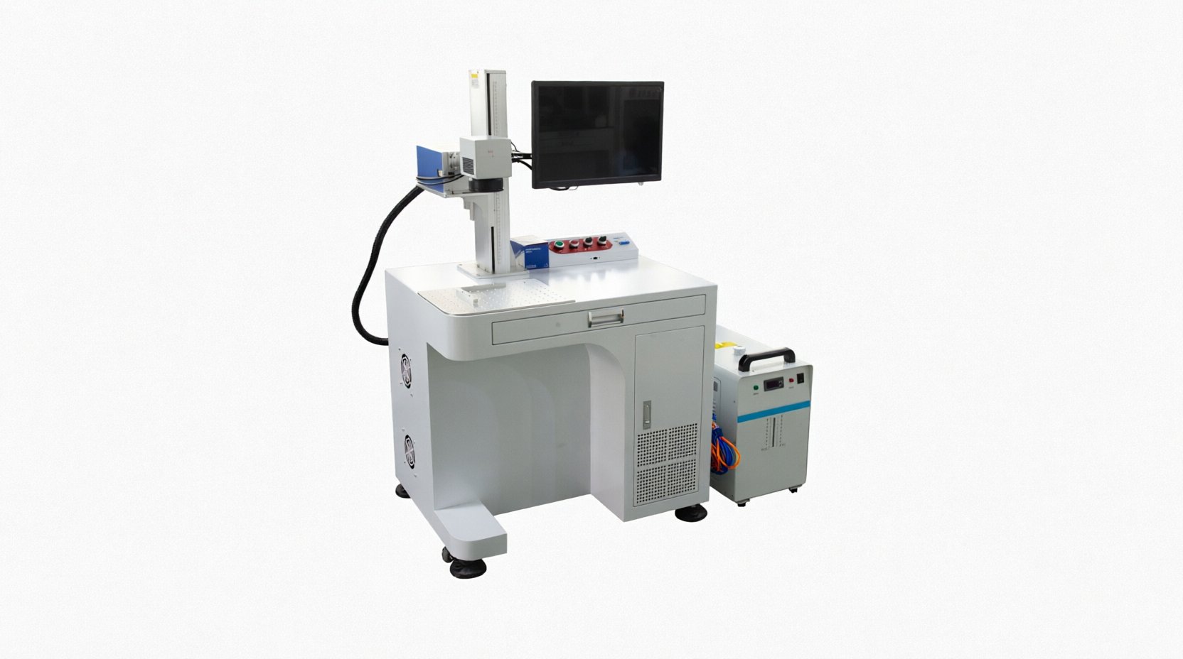 UV / fiber laser marking station